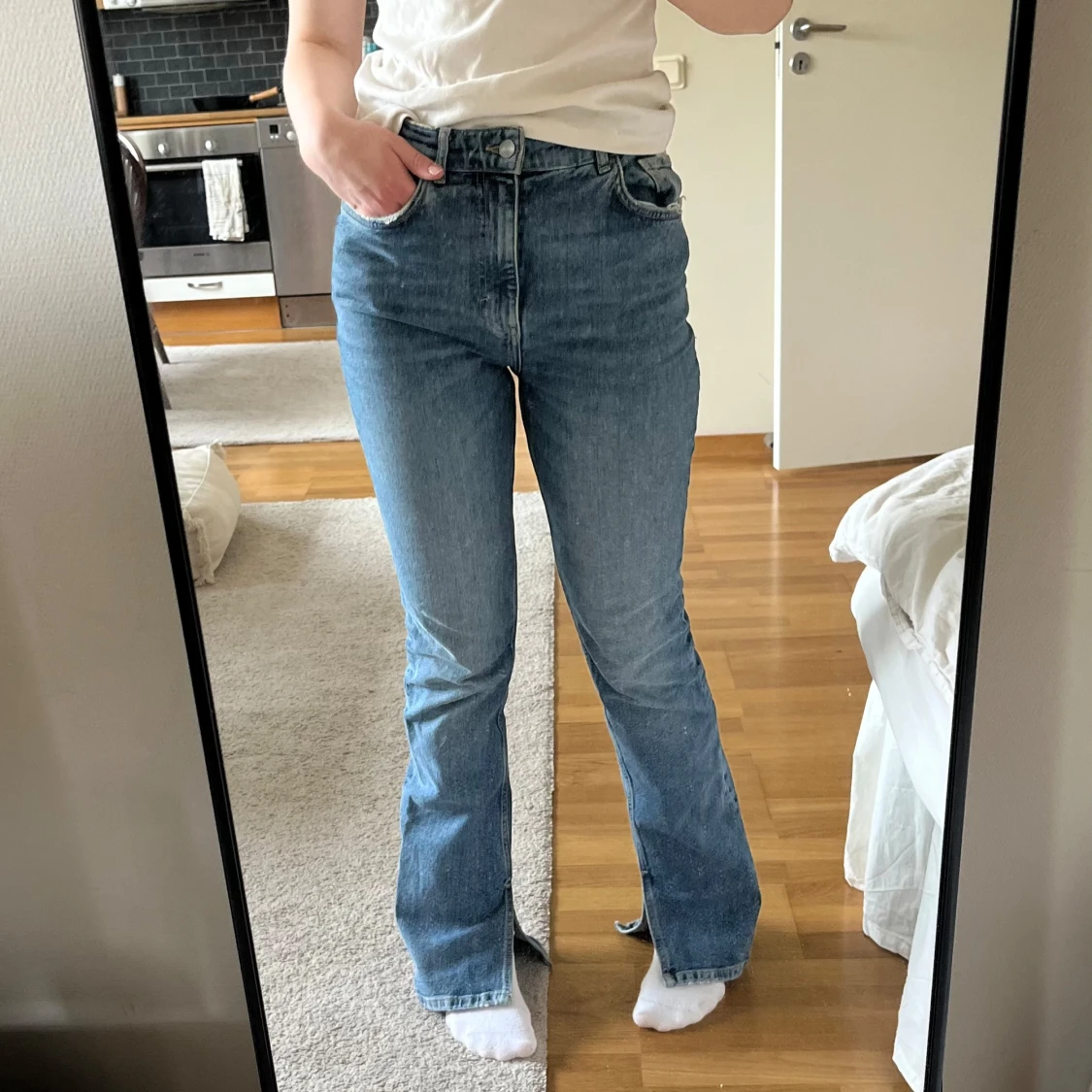 Blå raka jeans Carlings - 1