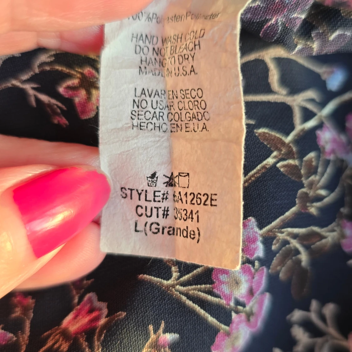 Blommig kortklänning från IJOAH stl L - 4