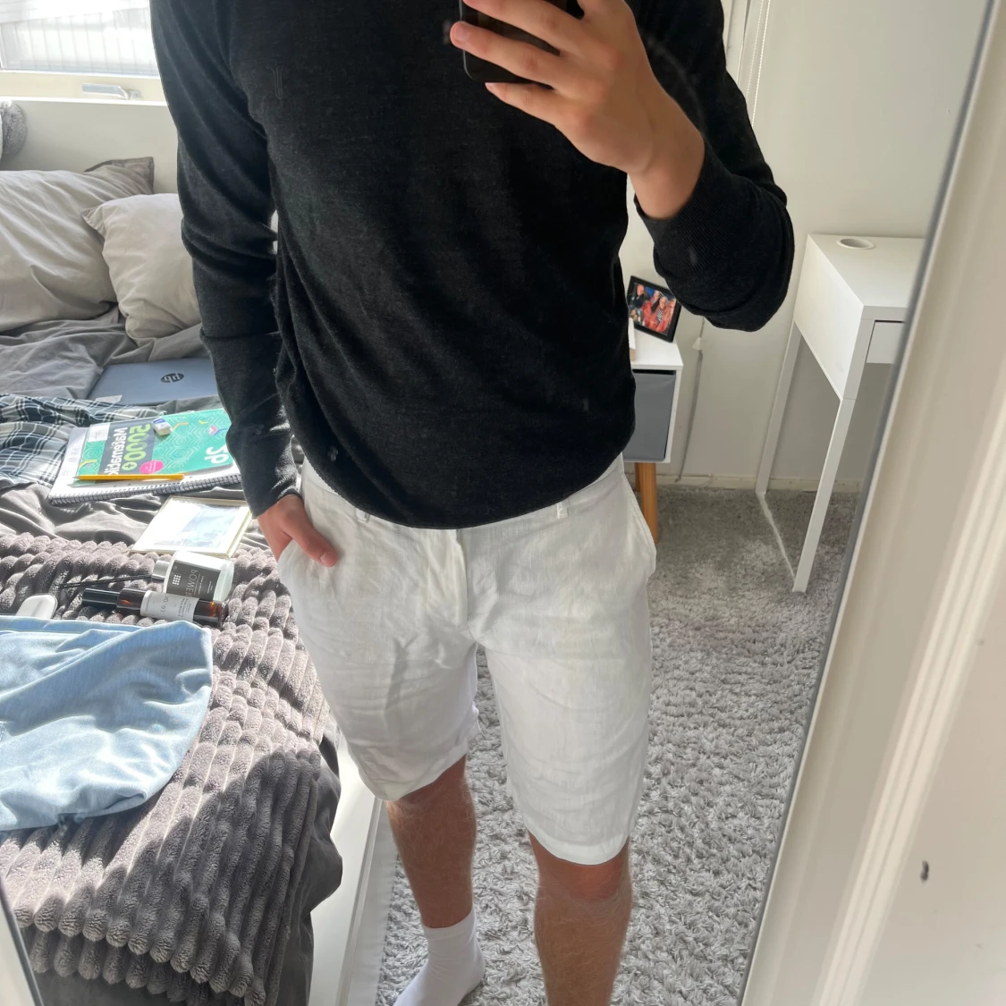 Grå bruun & stengade tröja 