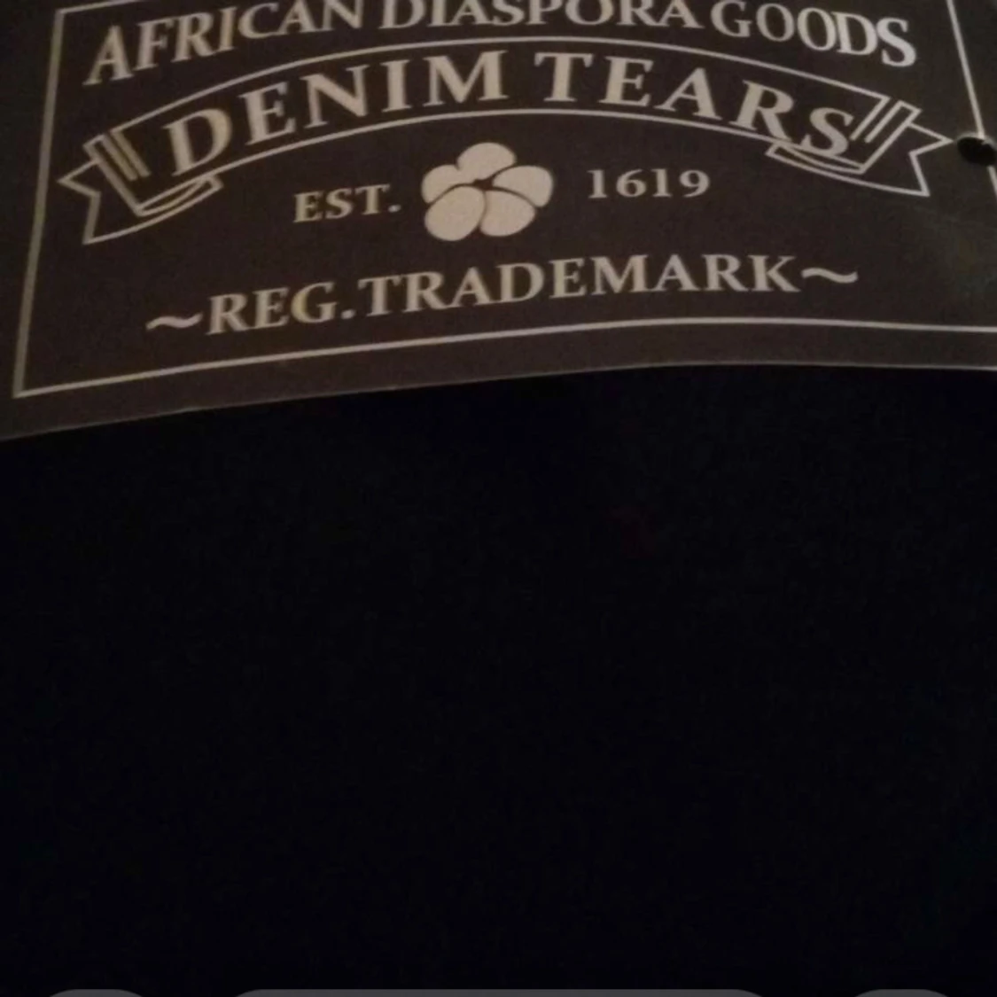 Svarta Denim Tears mjukisbyxor med tryck - 4