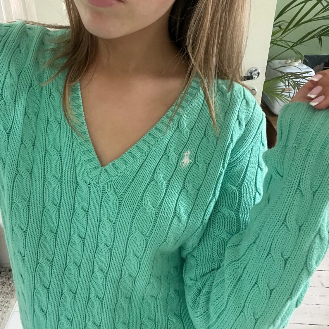 Mintgrön stickad tröja från Ralph Lauren - 2