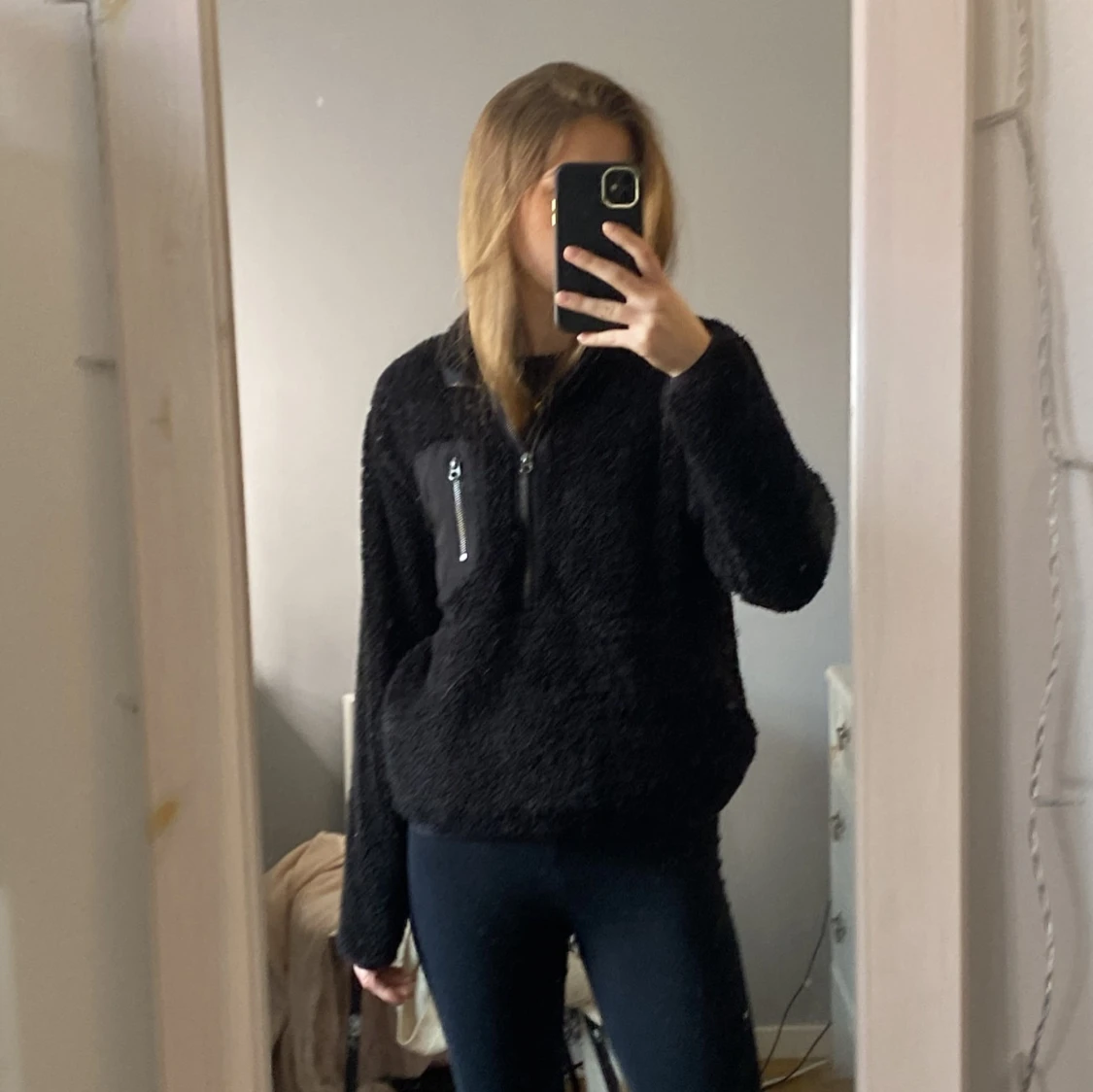 Svart teddyjacka från ONLY