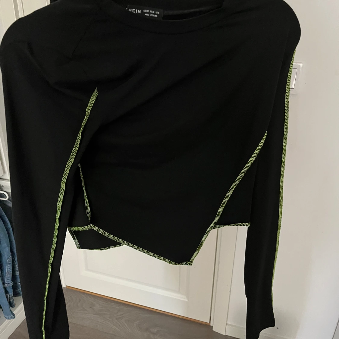 Svart långärmad topp från Shein