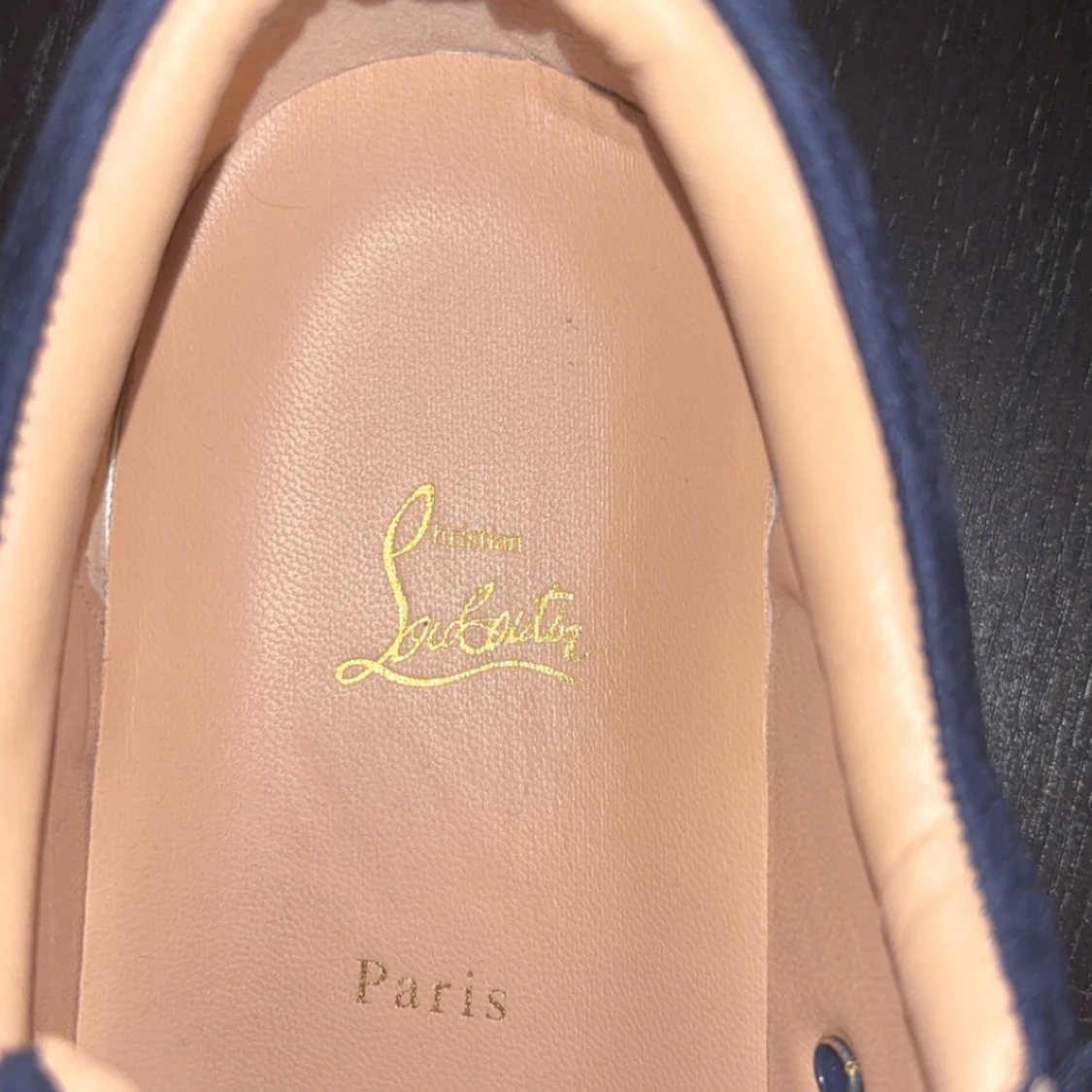 Mörkblå mocka sneakers från Louboutin - 2