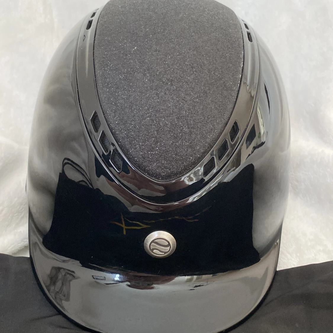 Svart ridhjälm från Pandus, strl S - 1