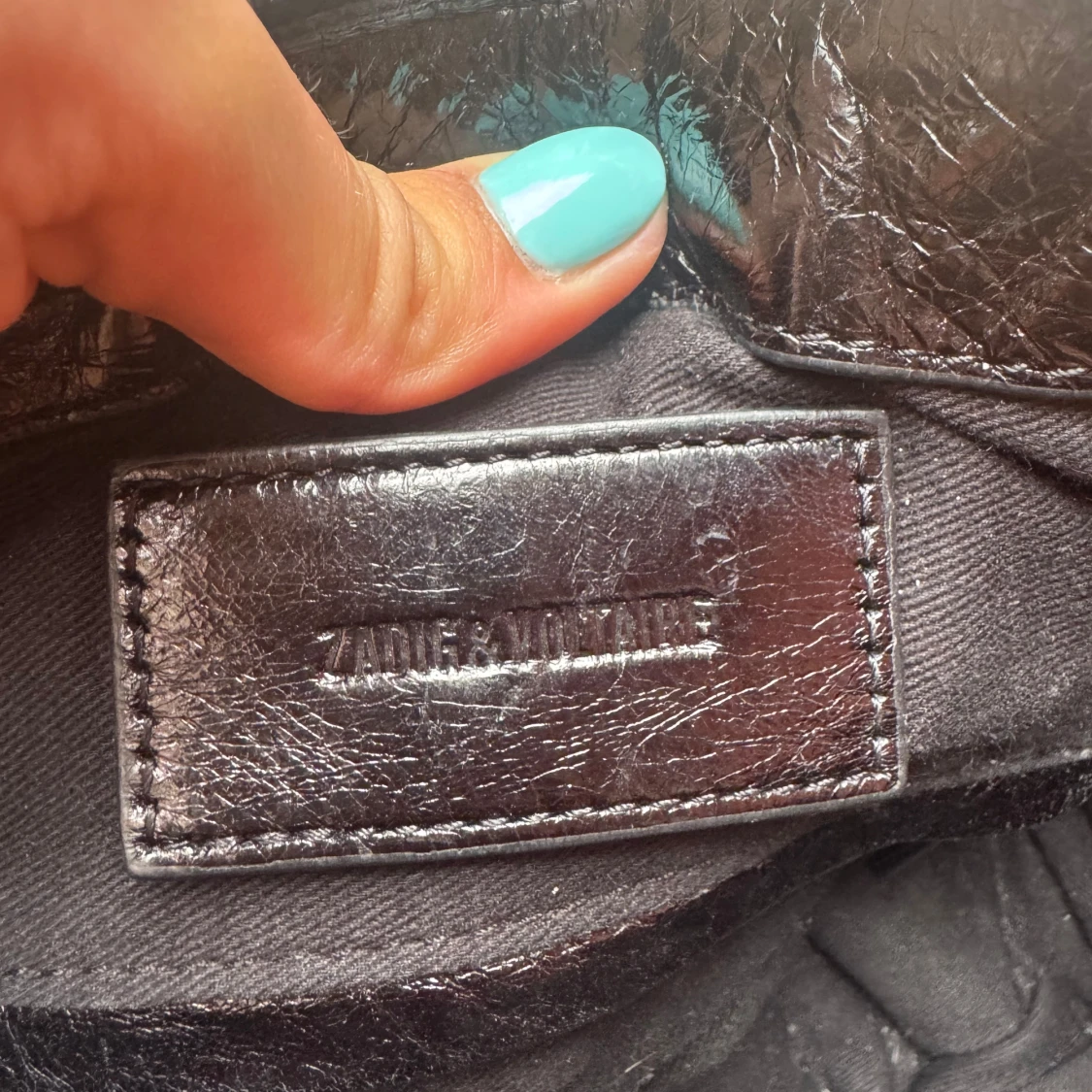 Svart handväska Zadig & Voltaire skinn liten sunny XS  - 2