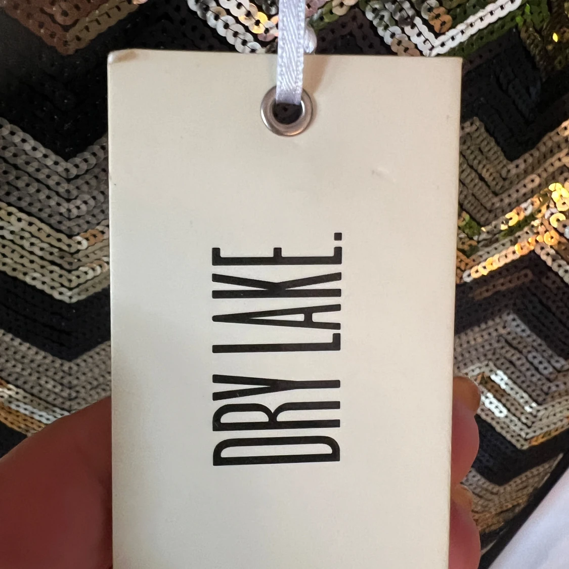 Paljettkjol med zigzag-mönster från Dry Lake - 2