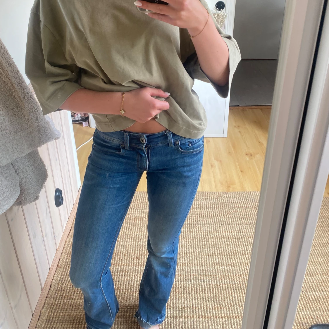 Blå bootcut jeans - 1