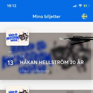 Säljer min biljett till Håkan Hellström ullevi 13:e juni då jag tyvärr inte kan gå.
