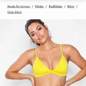 Gul bikini topp ifrån only köpte på Nelly.com. Aldrig använd! Normal i storleken 