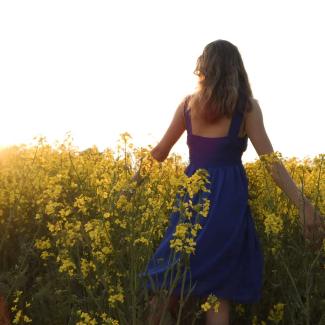 Blå fin klänning  - 90