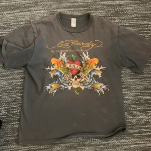 Intressekoll/budgivning ed hardy tisha! - Intressekoll/budgivning på min favvo tisha😭😭använder it längre. Står ingen storlek men skulle säga typ L. Funkar för både tjejer och killar! Bud 190, bud i kommentarerna. Avslutar budgivning måndag kl 18