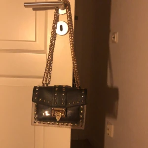 Riktigt snygg väska med guldiga detaljer - Köpt för ett tag sedan men inte kommit till användning, snygga detaljer 