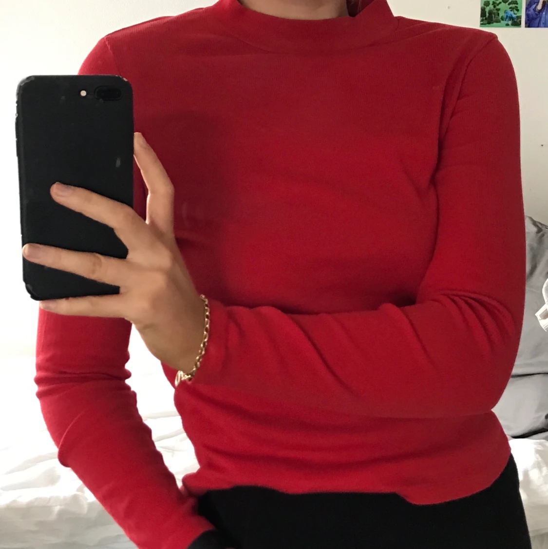 Långärmad röd tröja från monki