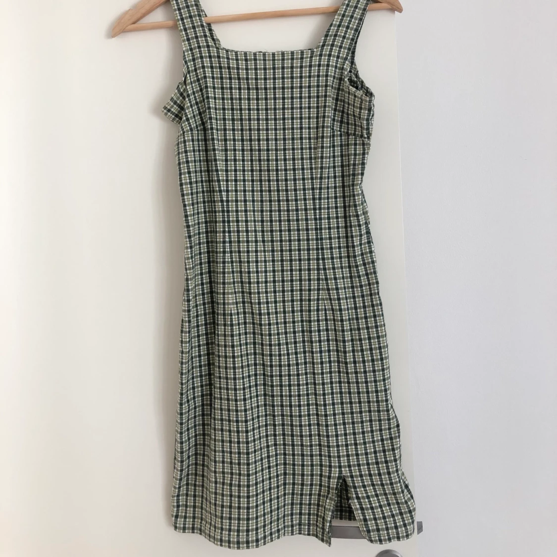 grön rutig klänning - 89