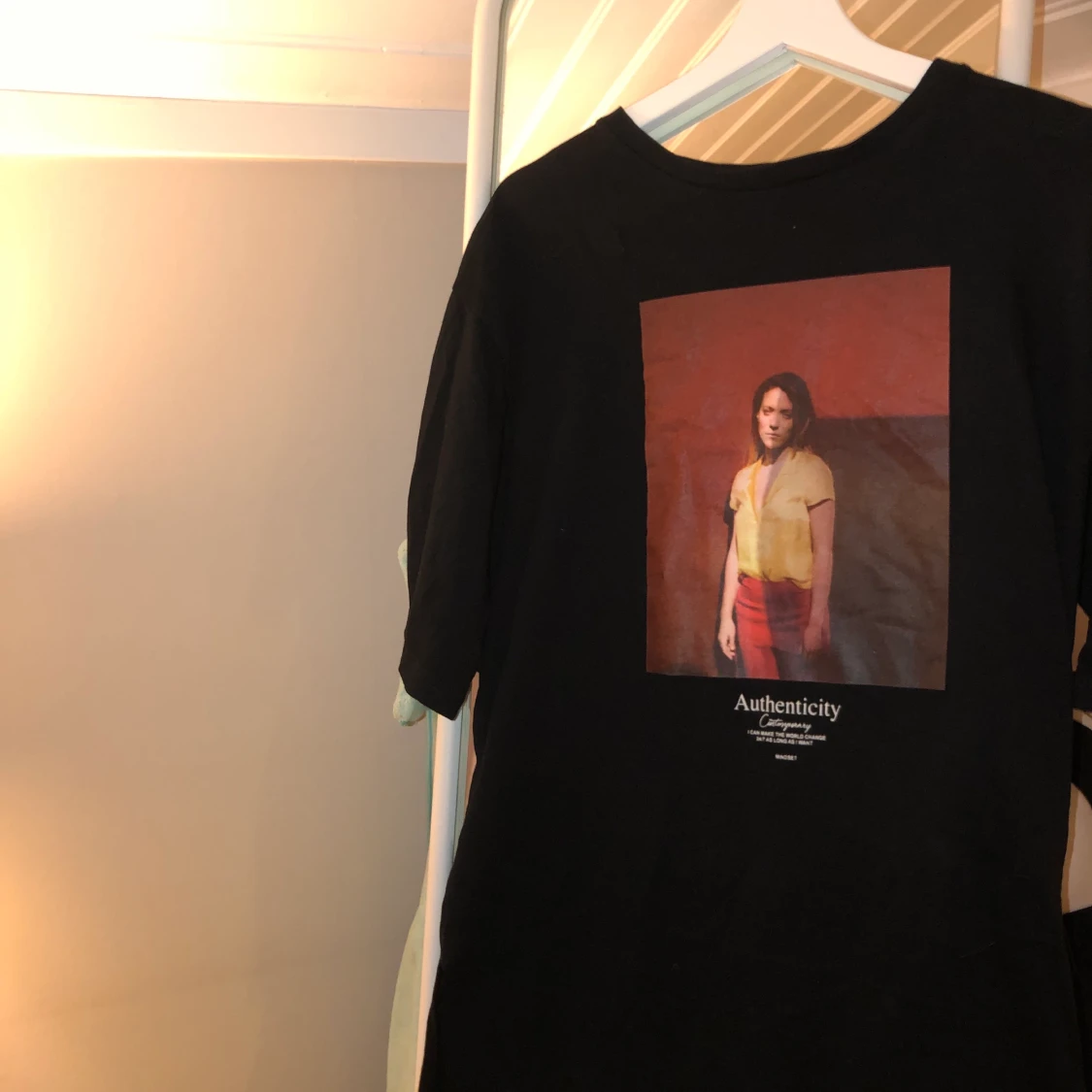 svart oversized t-Shirt med tryck 