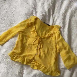 Blus - Zara - Denna blus från Zara kommer tyvärr inte till nbändning längre så säljs nu för att hitta ny ägare. Köpte den förra våren men knappt använt den då det inte längre är min stil. Köparen står för frakt alt. möts upp i Linköping. 