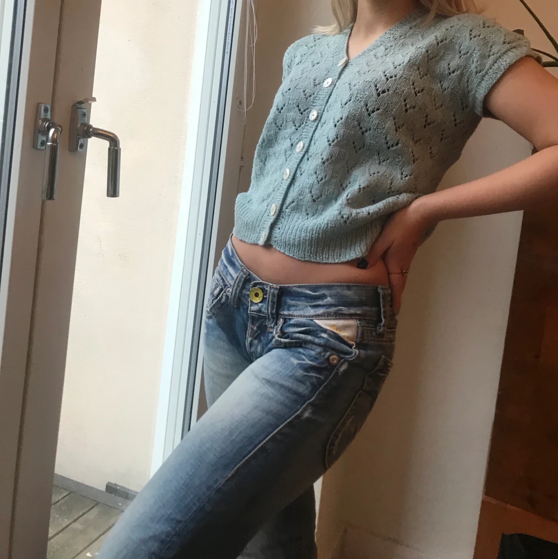 Stickad tröja, köpt secondhand - 90