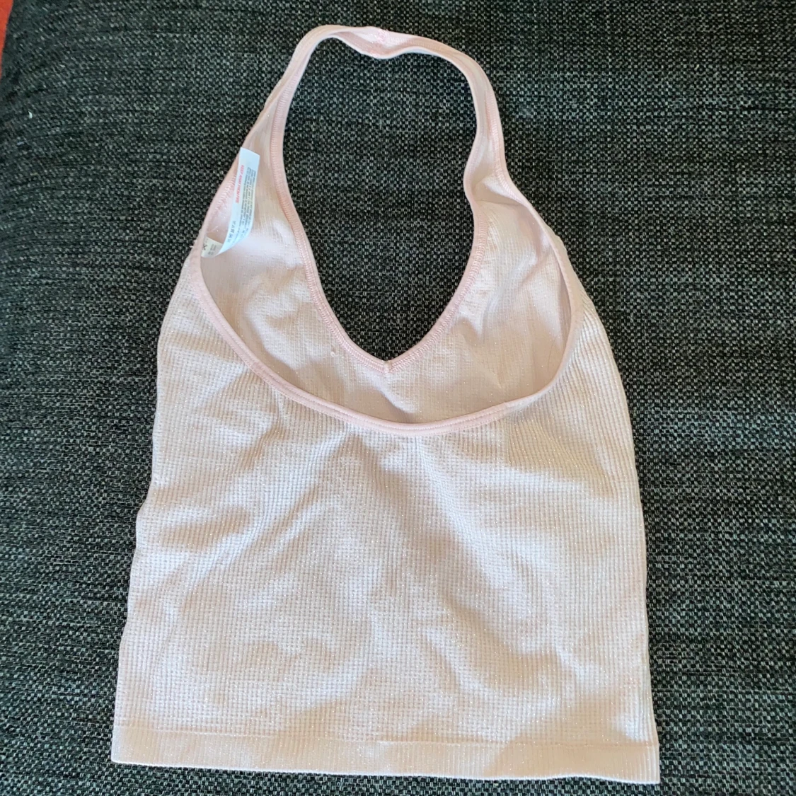 Rosaglittrig halterneck - 91