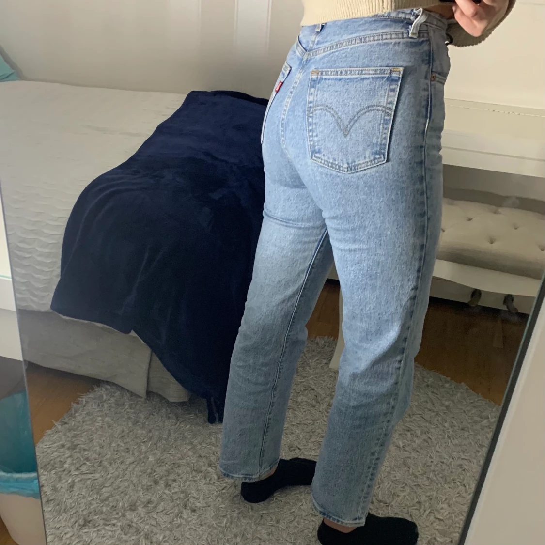 Ribcage straight ljusa jeans från Levis - 90