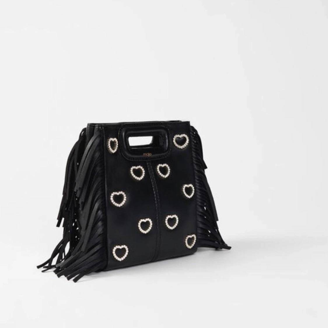 Maje M mini bag leather and rhinestone