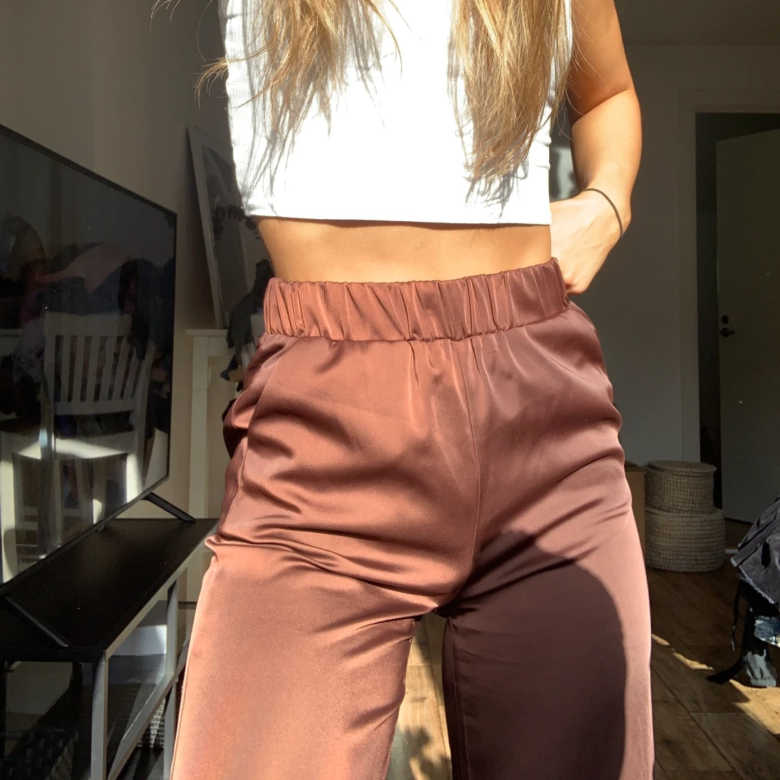 Kostymbyxor i satin/silke
