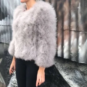  - Fluffy Fur Fever Jacket Ash Grey. Den perfekta fjäderjackan. Fr Pello Bello 