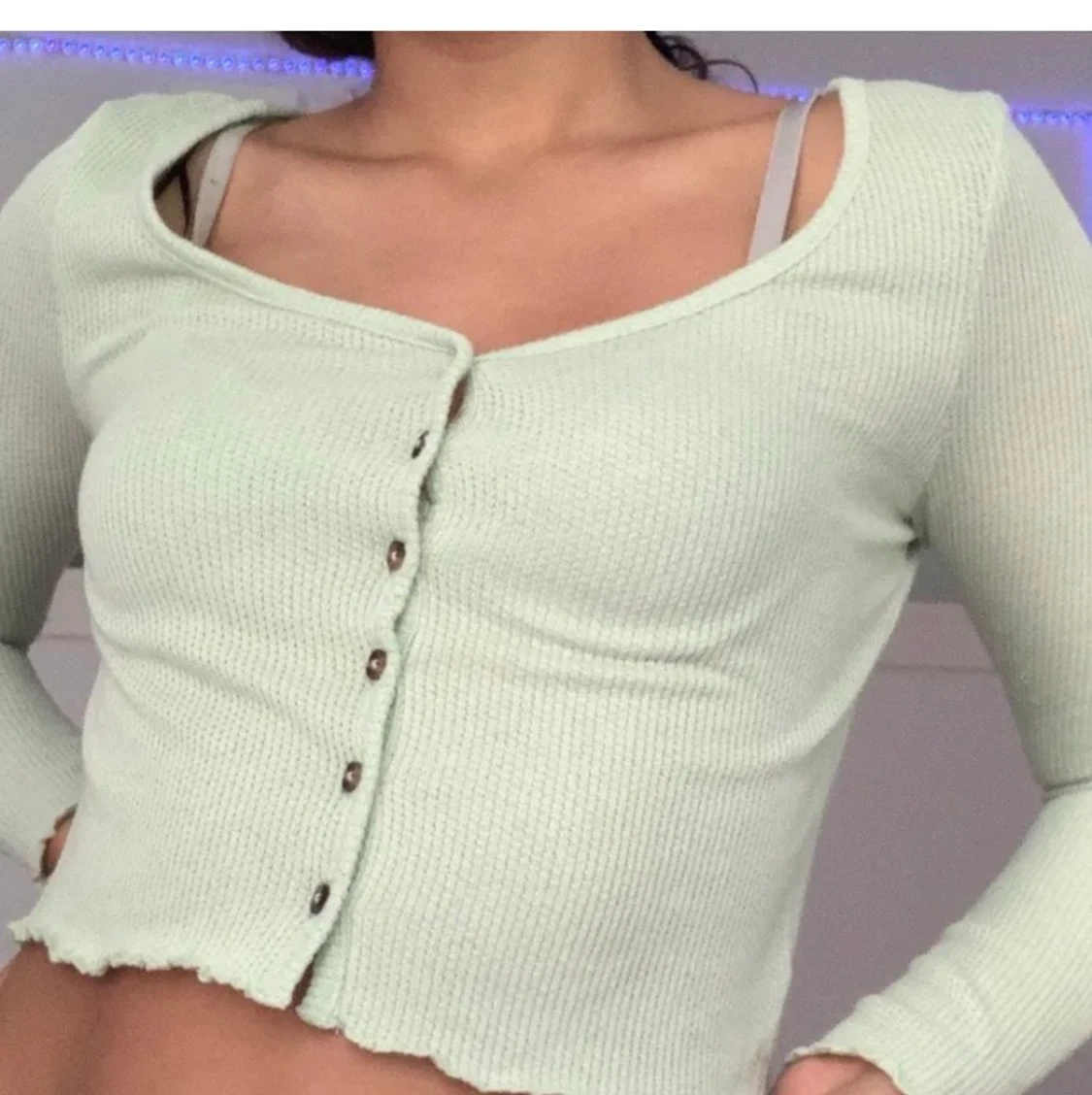 Grön croppad tröja - 90