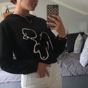 Svart hoodie med tryck - Svart hoodie med riktigt coolt tryck i lite tunnare material. Köpare står för frakt, kontakta för fler bilder eller vid frågor 