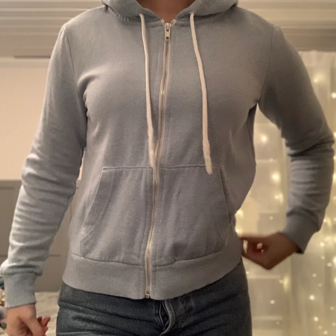 Hoodie med dragkedja - 90