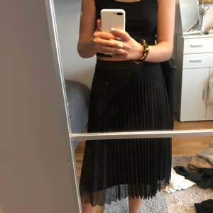 Svart plisserad kjol från Bershka - Kjol använd endast en gång därför i väldigt bra skick , stl 34/Xs, nypris 250kr, högsta bud + frakt! 