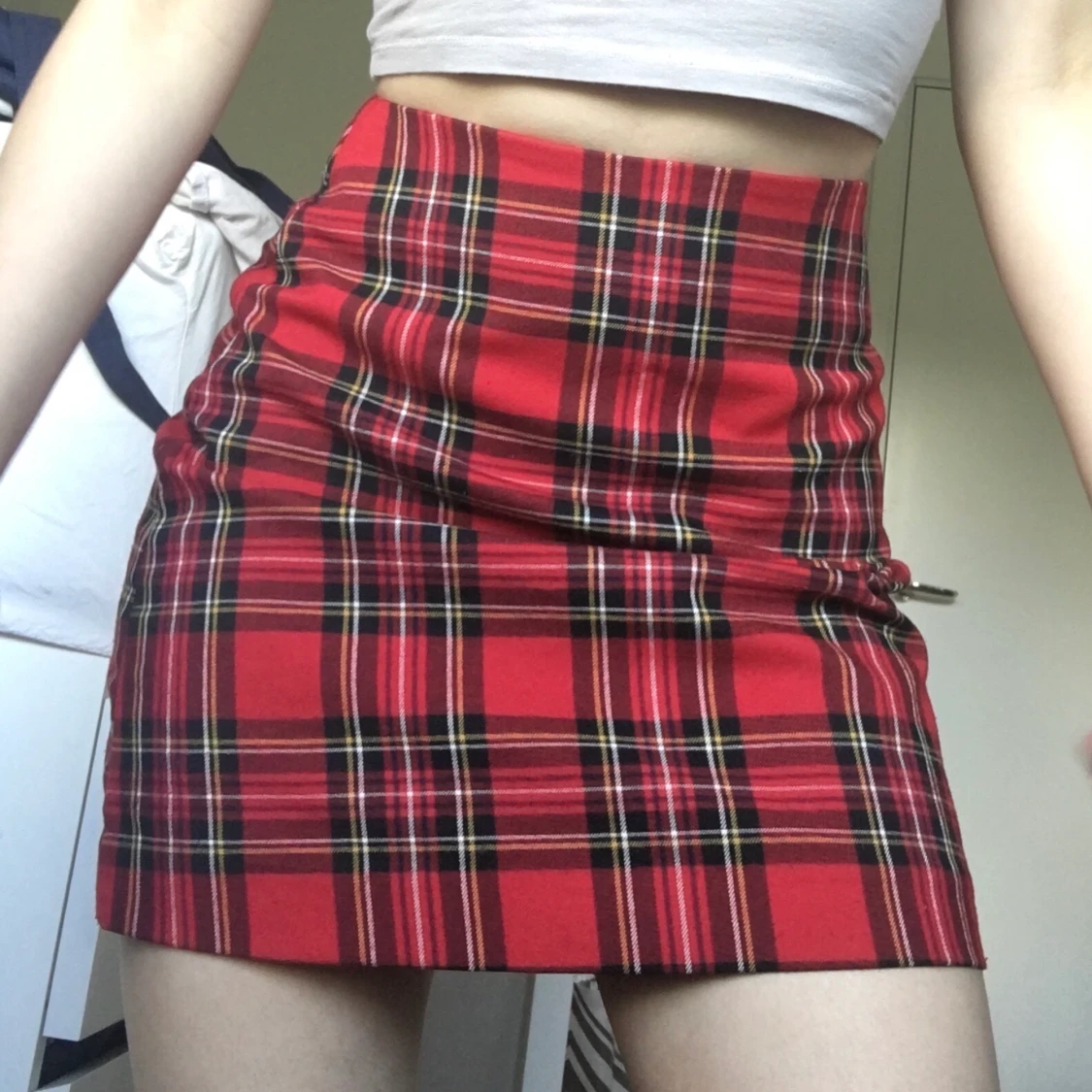 Rutig kjol från monki