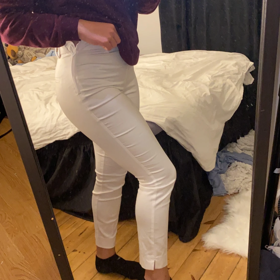 Vita kostymbyxor  - 90