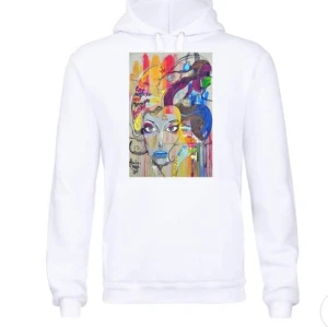 Hoodie ”Painted Woman” - Säljer en as snygg hoodie som är från thecoolelephant som tyvärr är för liten för mig 💁🏼‍♀️ (jag betalar inte frakt) 💕 jag betalade 600kr för denna hoodie!  Just nu är det bud på 230kr, avslutar ikväll 21:00 ‼️