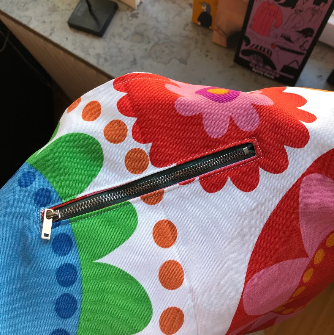 Handgjord färgglad tygväska - 91