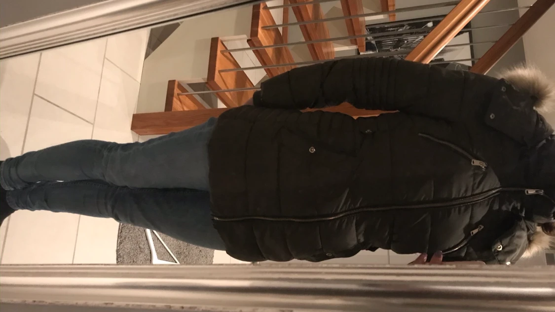 Grön vinterjacka XS - 90