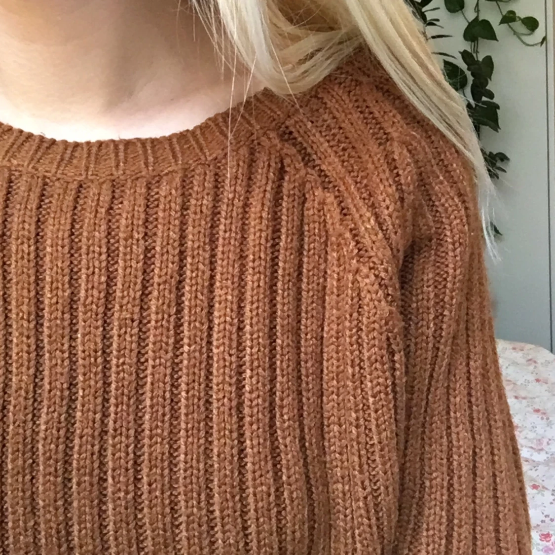 Ribbstickad tröja - 91