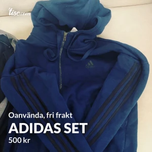 Adidas set - Oanvända  Säljer pågrund av fel storlek Byxor+tröja Storlek S 