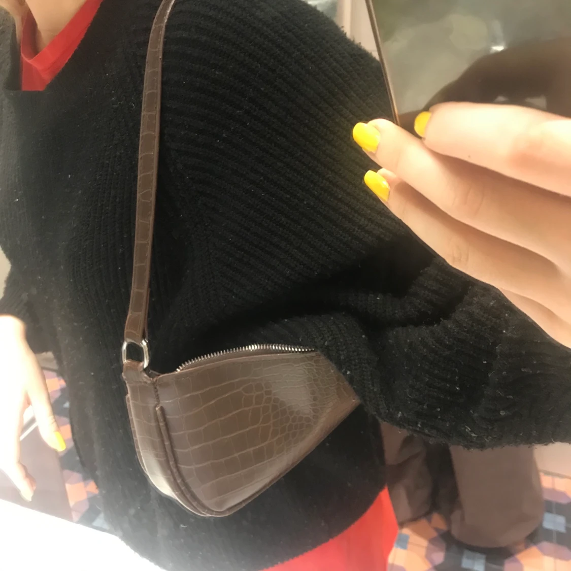 brun axelväska - 91