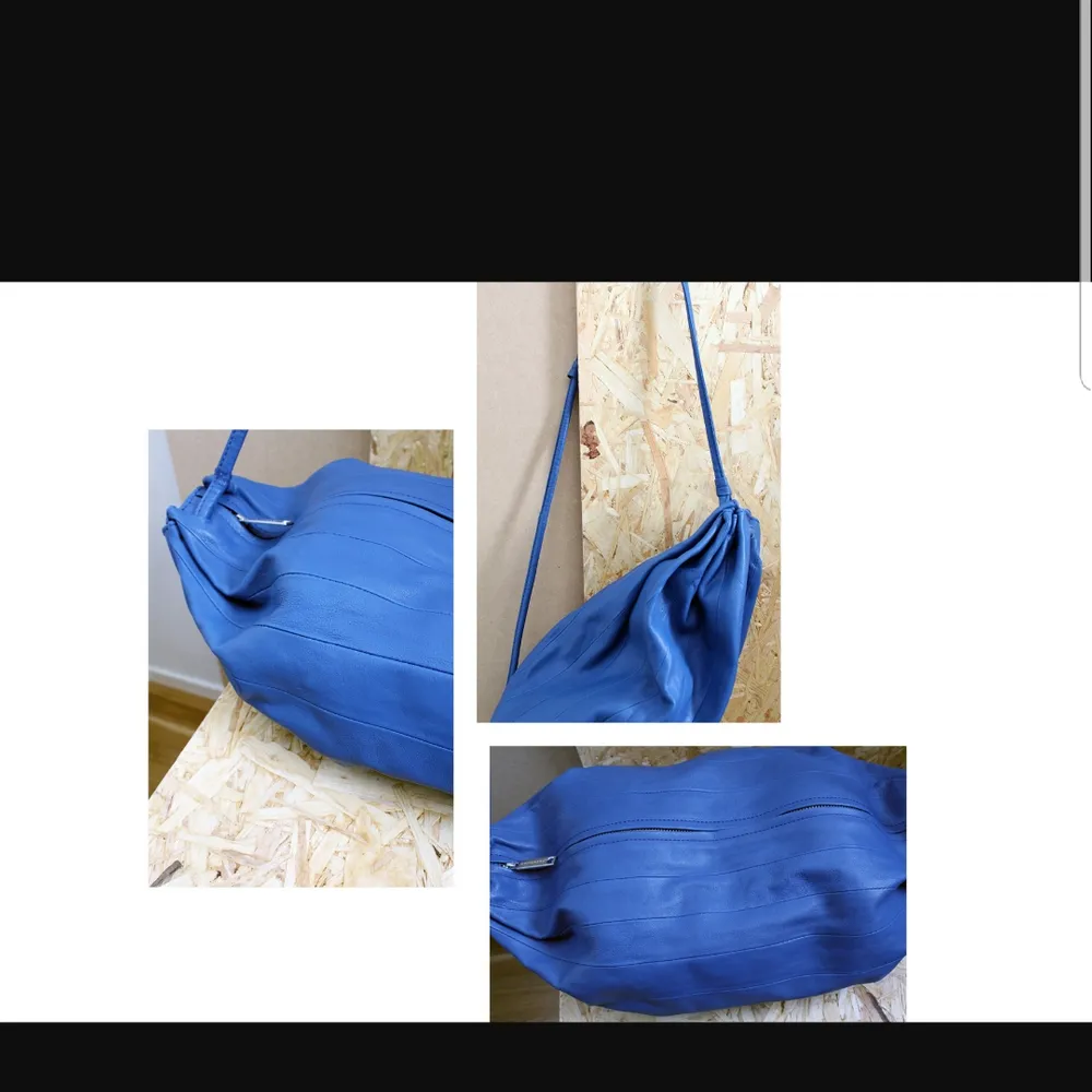 Marimekko blå Karla väska i större storleken. Bra skick. . Väskor.