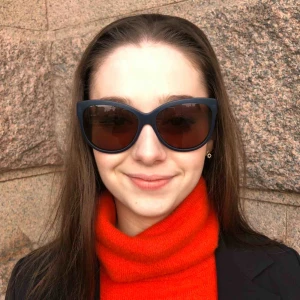  - Max Mara orange and navy blue sunglasses. Never worn, no case. 