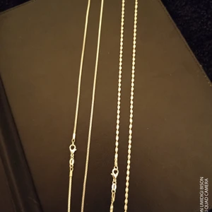 2 Nya Silver 925 halsband  - Halsband är 55cm lång 2mm bred 