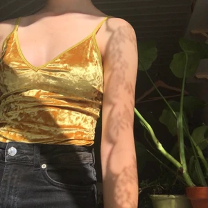 En guldig body - Jag säljer en jätte cool guldfärgad body i sammet material. Plagget har användts ett fåtal gånger och är köpt på Bikbok. (Köparen står för frakt).💛💛