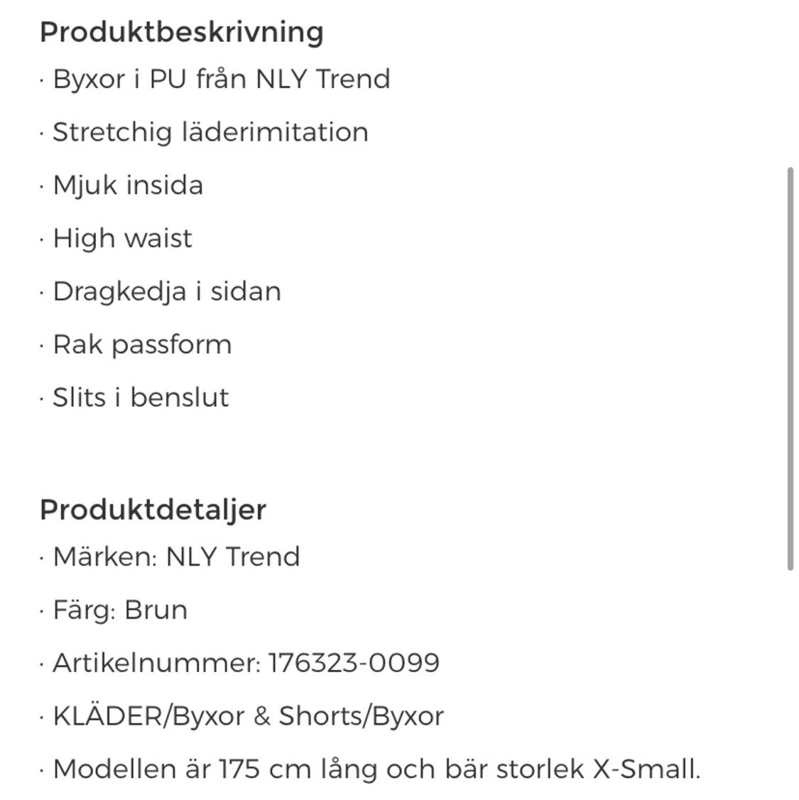 Side cut PU pants - 91