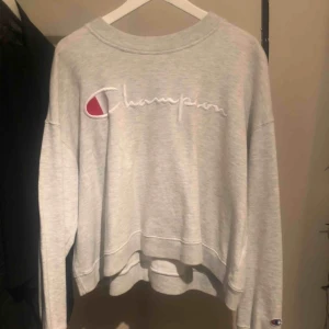  - Grå champion tröja i en bredare modell. Säljer pga att jag inte gillar hur den sitter på mig. I mycket bra skick! Fraktar endast!🥰🦋