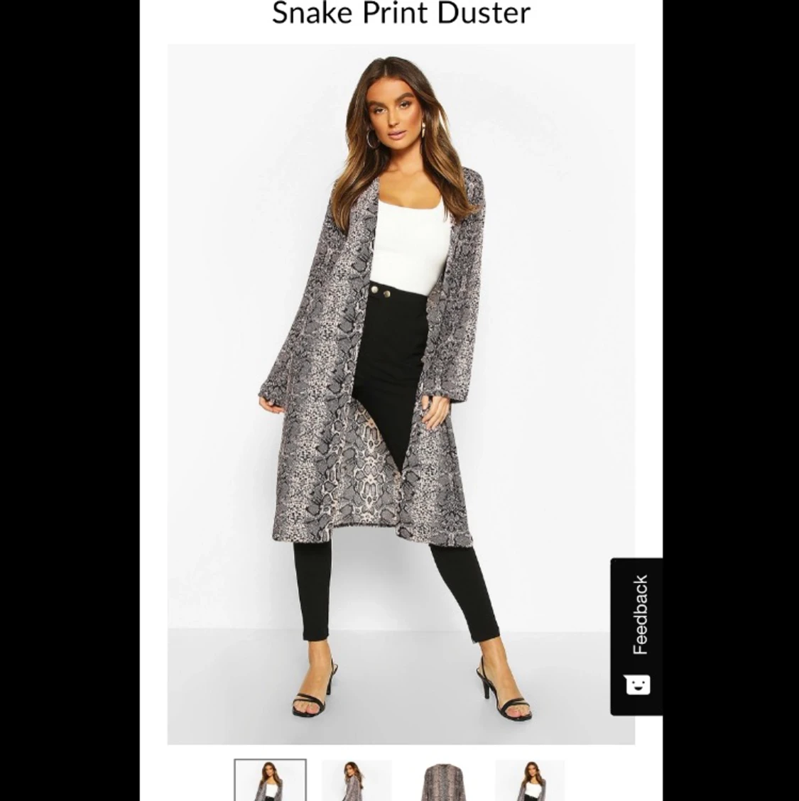 Snake duster från boohoo storlek M/S