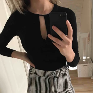  - En svart body från bikbok med urringning båda fram och bak. Endast använd 1 gång. Köparen står för frakt:)