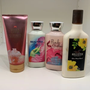 Body lotions - Säljer 4 st olika bodylotions. Alla är öppnade och några använda. Mer än 3/4 kvar i alla. Köparen står för frakten. Fraktar endast. 40kr/st eller alla för 150kr
