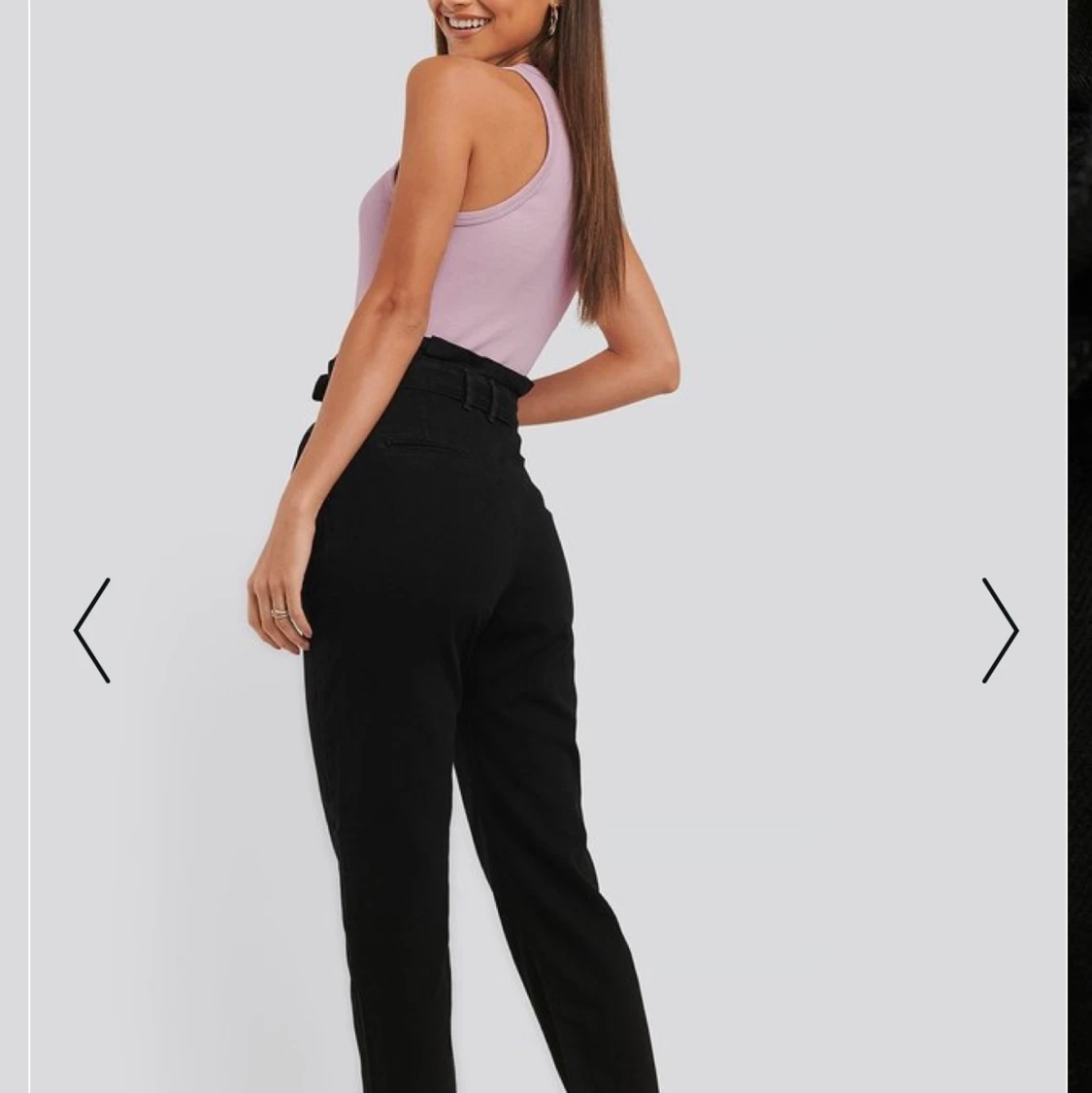 Svarta paperbag jeans - 90