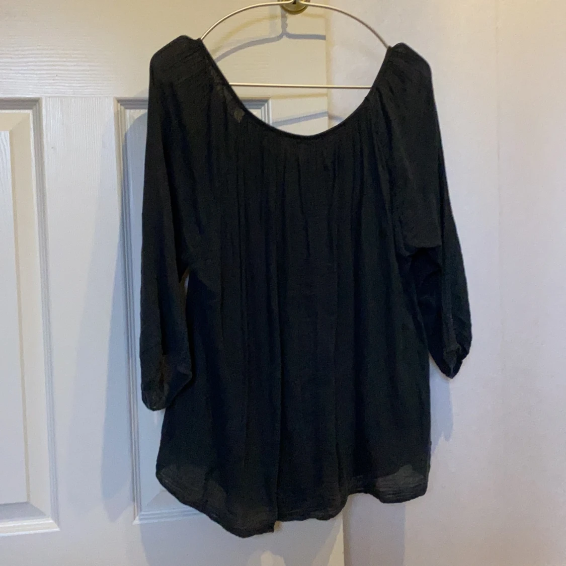 Marinblå / svart blus - 90